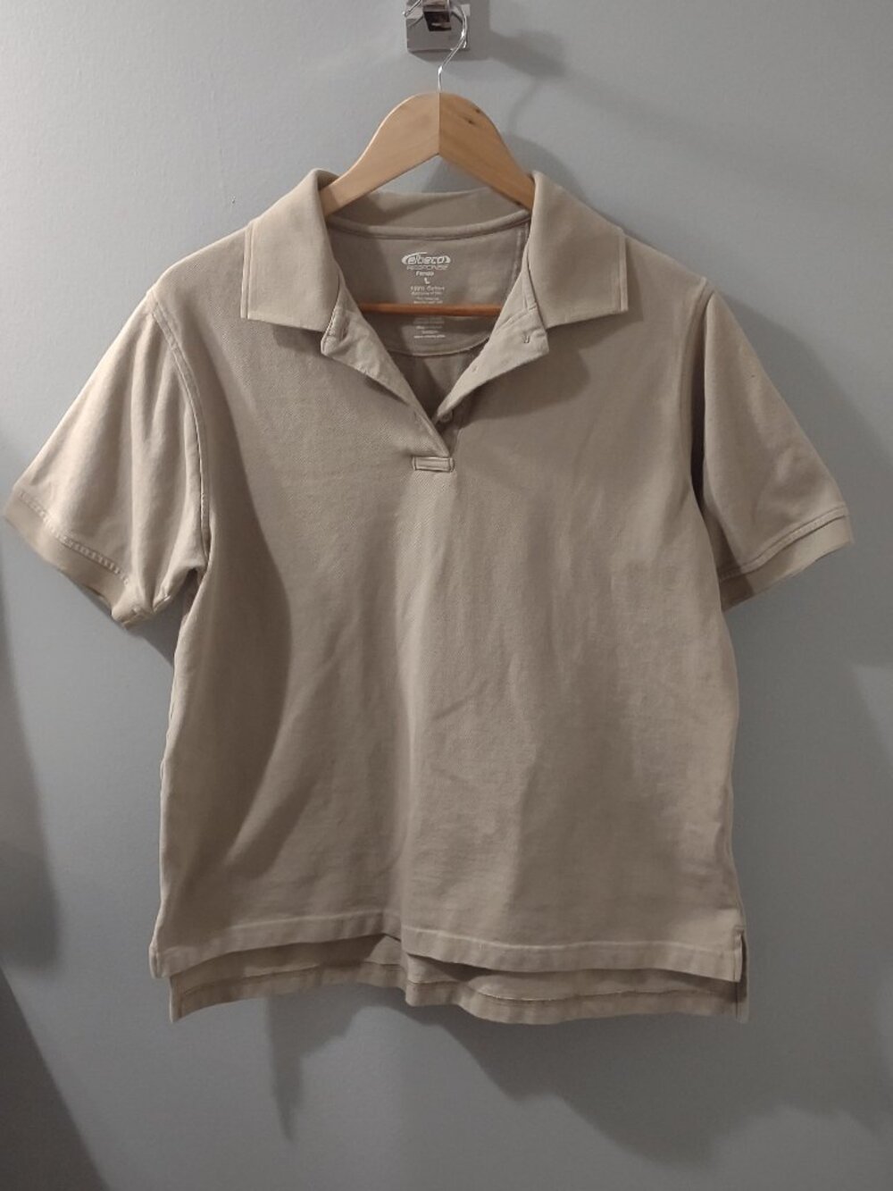 Elbeco Response Women's 100% Cotton Size L Tan Tactical Emergency Response Polo